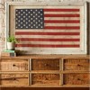 Wall Art, Large Framed American Flag Under Glass 31.5"H – Multi-Color Distressed Wood Wall Decor By Kalalou - 2 of 3