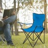 VisioGear Folding Camp Chair, Portable Foldable Camping Chair with Cup Holder for Camping, Fishing, Blue, 31.8"*19.7"*31" - 4 of 4