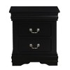 NicBex Nightstand with 2 Drawers,16.5/15.5 inch Bedside Table with Metal Handle and Black Finish,Side Table for Bedroom,Living Room,Black/White/Silver - 2 of 4