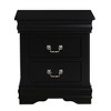 NicBex Nightstand with 2 Drawers,16.5/15.5 inch Bedside Table with Metal Handle and Black Finish,Side Table for Bedroom,Living Room,Black/White/Silver - image 2 of 4