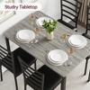 5-Piece Kitchen Dining Room Table Chair Set, Metal Frame Dining Set with Wooden Tabletop, Square Dinner Table, Easy Assembly, for Home - 4 of 4