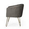 Grelton Modern Glam Velvet Club Chair with Hairpin Legs - Christopher Knight Home - 4 of 4