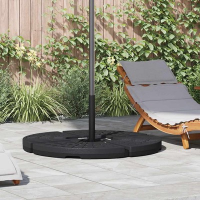 vidaXL Umbrella Base Black HDPE Plastic Large Heavy Weight Endurance