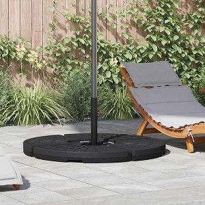 vidaXL Umbrella Base Black HDPE Plastic Large Heavy Weight Endurance - 1 of 4