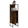 VidaXL Bathroom Cabinet Smoked Oak 13"x13"x47.4" Engineered Wood - 4 of 4
