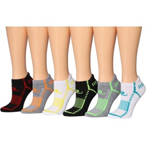 Tipi Toe Women's 6 Pairs Running & Athletic Fresh Flash Pack Patterned Performance Low Cut Socks - 1 of 1