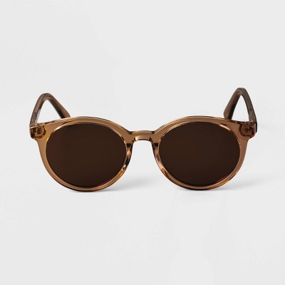 Women's Acetate Round Sunglasses - A New Day™ Brown