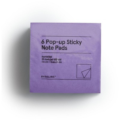 Staples Pop-Up Sticky Notes 3" x 3" 6/Pack BL58467-CC
