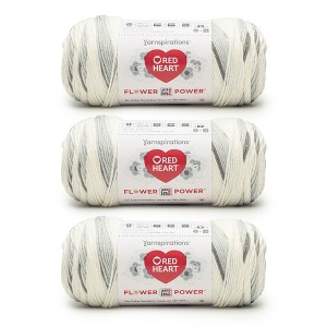 Red Heart All in ONE Flower Power Yarn 24 Pack-Silver Sage - 1 of 4