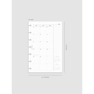 2026 Dated Monthly Planner Insert | Monday Start | Cloth & Paper - 1 of 4