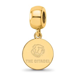 Black Bow Jewelry 14k Yellow Gold Plated Sterling Silver The Citadel Bulldogs NCAA Bead Charm - 1 of 4