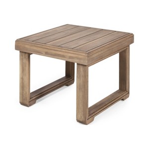 Westchester Acacia Wood Side Table - Brown - Christopher Knight Home: Patio Accent, Water-Resistant - 1 of 4