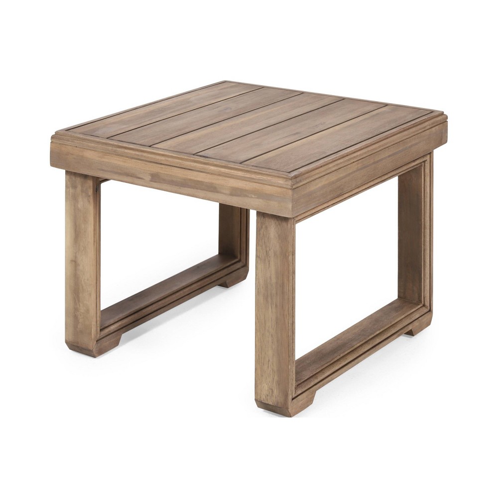 Westchester Acacia Wood Side Table - Brown - Christopher Knight Home: Patio Accent, Water-Resistant