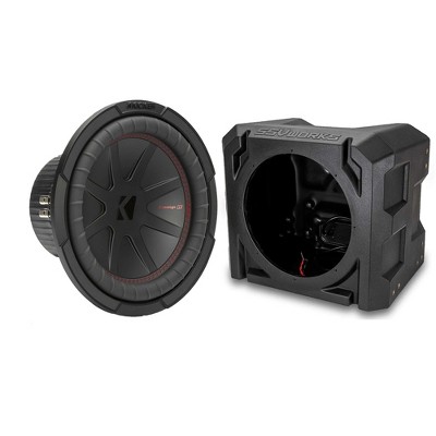 SSV Works US-10U Universal 10" Subwoofer Enclosure with 48CWR104 CompR 10" Subwoofer, DVC, 4-ohm 400 Watts RMS