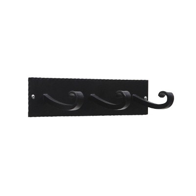 Lodge Triple Hook Bracket with Hooks Black - ACHLA Designs