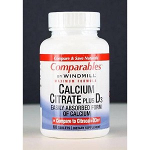 Windmill Calcium Citrate Plus Vitamin D Bone Strength, Calcium Absorption & Daily Wellness Support, 60 Tablets - 1 of 4