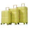 3 PCS Expandable ABS Hard Shell Luggage Set with Cup Holder, Spinner Wheels and TSA Lock,  20" with USB Port 4Q - ModernLuxe - 3 of 4