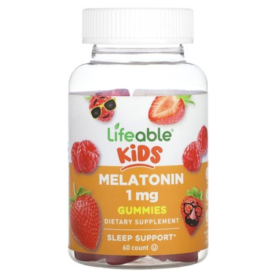 Lifeable Kids Melatonin Gummies, Natural Berry, 1 mg, 60 Gummies