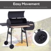 SEVOBAL Outdoor Grills, Griddles and Smokers Professional Grill and Smoker, Heavy-Duty BBQ Station for Backyard, Black, 40.25"*14.25"*14.25" - 4 of 4