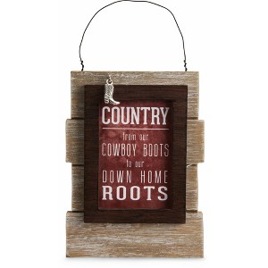 Pavilion Gift Company - Country People - 5.25" Self-Standing or Hanging Plaque - Wall Sign Panels - 1 of 4