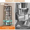 Rotating Bookcase 4-Tier Corner Shelf for Small Spaces,54" Tall Spinning Organizer with Industrial Metal Frame,Brown - 4 of 4