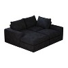 Corduroy L-Shaped Modular Sectional Sofa with Chaise, 4-Piece Cloud Couch with Neck Support Pillows and Deep Cushions for Living Room and Bedroom - 3 of 4