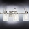 Urban Ambiance Luxury Vintage Bath Light 9.875''H x 23.375''W,  Brushed Nickel Finish,  Hedland Collection, UHP4062 - 4 of 4