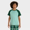 Boys' Short Sleeve T-Shirt and Plaid Fleece Pants Pajama Set - Cat & Jack™ - 3 of 4