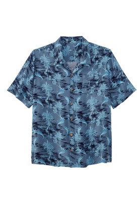 KingSize KS Island Printed Rayon Short-Sleeve Shirt