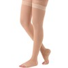 Absolute Support Unisex 20–30mmHg Compression Thigh High Stockings with Silicone Border, Open Toe – Circulation & Swelling Relief, A213SW - 2 of 4