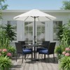 Aoodor Outdoor Dining Chair Cushions Set of 4, Waterproof Patio Furniture Seat Cushions, Outdoor Chair Pads with Ties - 2 of 4