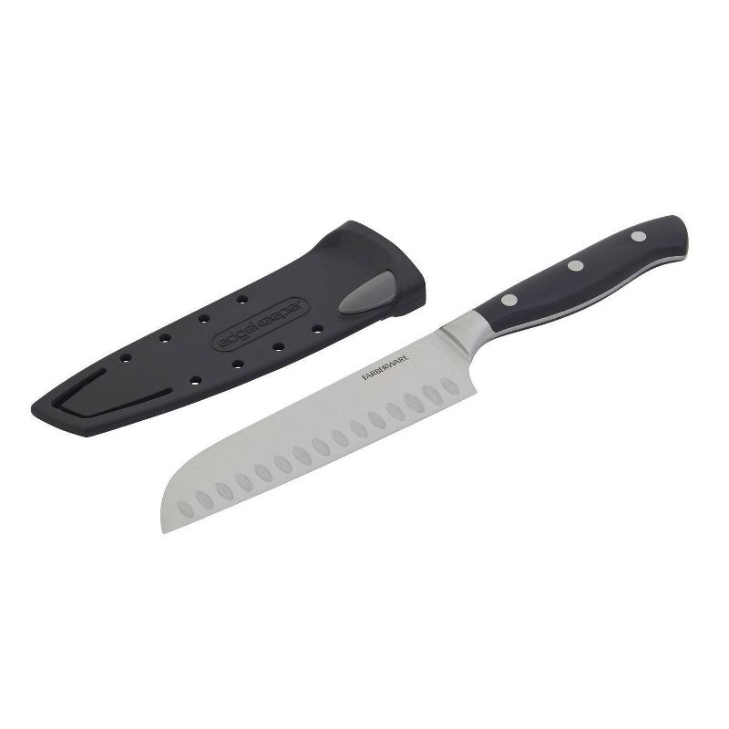 Farberware Edgekeeper 5&#34; Santoku Knife Black/Gray, 1 of 5