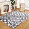 5x8 Area Rug Modern Geometric Checkered Shag Rug Soft Plush Floor Carpet Non Slip Non Shedding Rug, Higt Pile Flurry Rug for Living Room Bedroom - 3 of 4