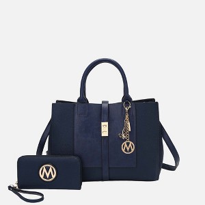 MKF Collection Yola Women’s Satchel Vegan Leather Bag and Wallet by Mia K- 2PCS Set - 1 of 4