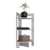 NicBex 31.7"H Corner 3-Tier Shelf Side Table,End Table with Tray,for Living Room,Guestroom - 4 of 4
