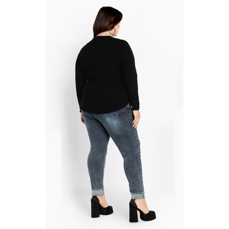 Women's Plus Size Royal Sweater - black | CITY CHIC, 5 of 8