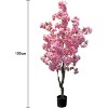 Artificial Cherry Blossom, 180cm Fake Cherry Blossom Tree Realistic Potted for Home Office Living Room Bedroom Porch Floor Decor - 2 of 4