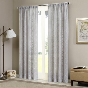 MAYEERTY Diamond Multifunctional and practical Sheer Window Curtain Panel(Only 1 Pc Panel) for Bedroom - 1 of 4