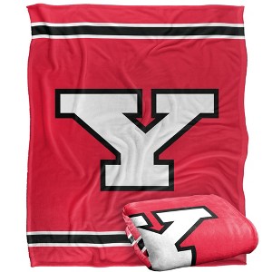 Youngstown State University Primary Logo Stripes Silky 50x60 Blanket, 1 Sided - 1 of 4