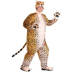 HalloweenCostumes.com Adult Plus Size Cheerful Cheetah Costume | Animal Costumes - 1 of 4