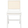 Colette Rattan Dining Chair (Set of 2) - SFV4132 - White/Natural - Safavieh Couture - 3 of 4