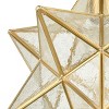 Claxy Brass Moravian Star Pendant Lights Seeded Glass Shade, 15-Inch - 3 of 4