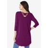 Roaman's Women's Plus Size Cutout Detail Ultra Femme Tunic - image 3 of 4