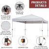 10x10ft Easy Pop-Up Canopy, Commercial Pop-Up Gazebo Tent, Waterproof Outdoor Screen Tent with Mesh Mosquito Netting Side Walls for Parties, Camping - 4 of 4
