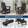 homfan Rocking Adirondack Chairs, Folding Adirondack Rocking Chair With Footrest,  With Retractable Ottoman and Cup Holder - 4 of 4
