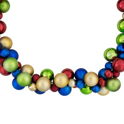 Multicolor Shatterproof Ball Christmas Garland with Matte and Glossy Finish