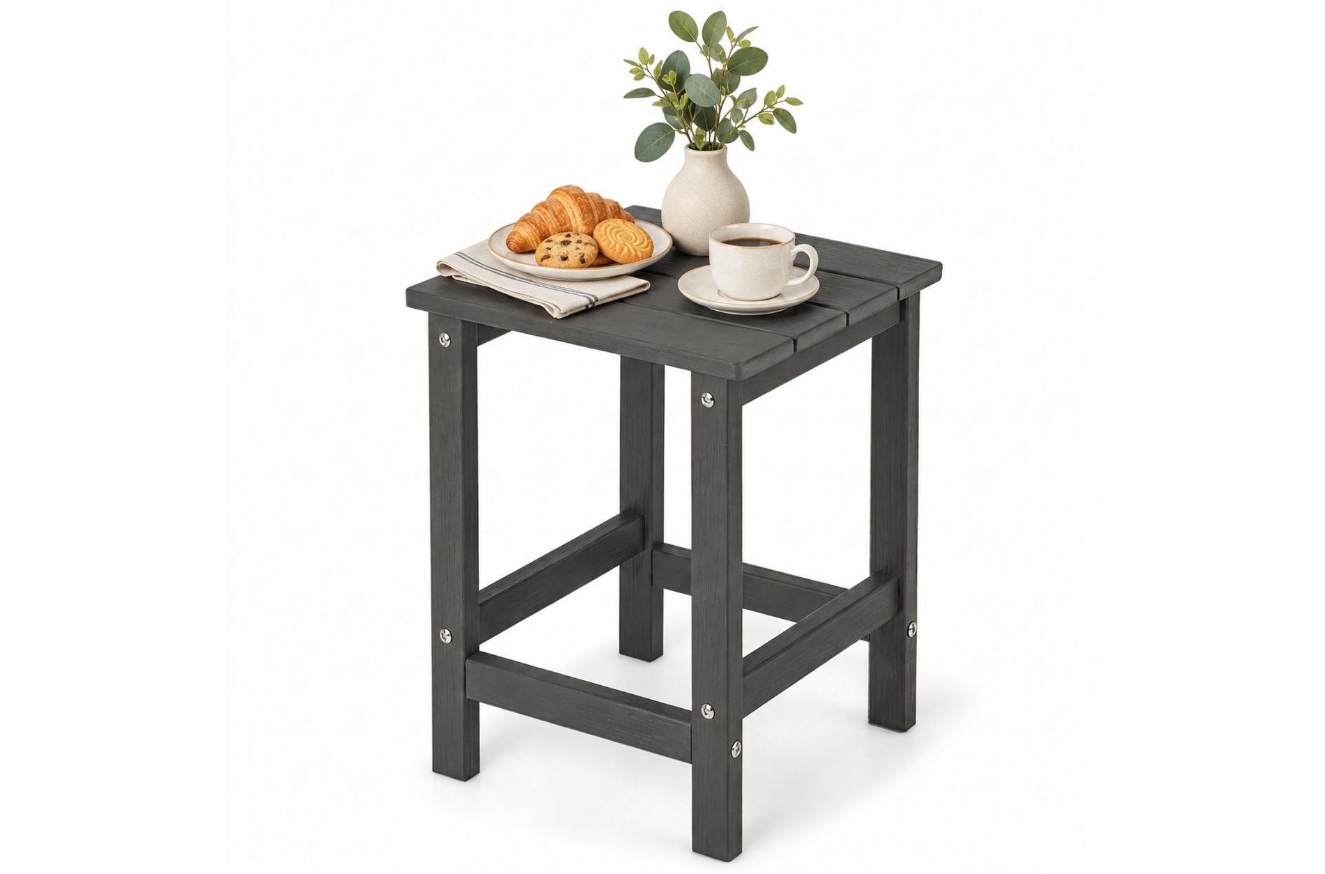 14 Inch Square Outdoor Small Side Table for Adirondack Chairs