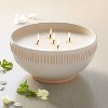 Rim Stripe Ceramic Citronella Scented Bowl Candle Cream - Hearth & Hand™ with Magnolia - 2 of 4