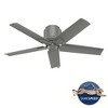 Hunter 44" Terrace Cove Ceiling Fan Matte Silver Finish - 5 Blades, Damp Rated, Pull Chain Control, Modern Outdoor Design - 4 of 4