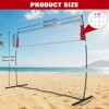 12FT Volleyball Training Net - Height Adjustable Practice Net with Fiberglass Poles, Portable Freestanding for Indoor Outdoor Hitting Training - 2 of 4